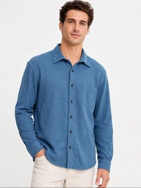NWT J.Crew Factory Knit Button-Down Shirt L